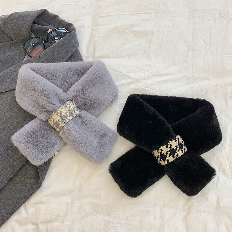 ファースカーフ ウィンターカラーハート 冬物 ブラック・アイド・ピーズ62695014088