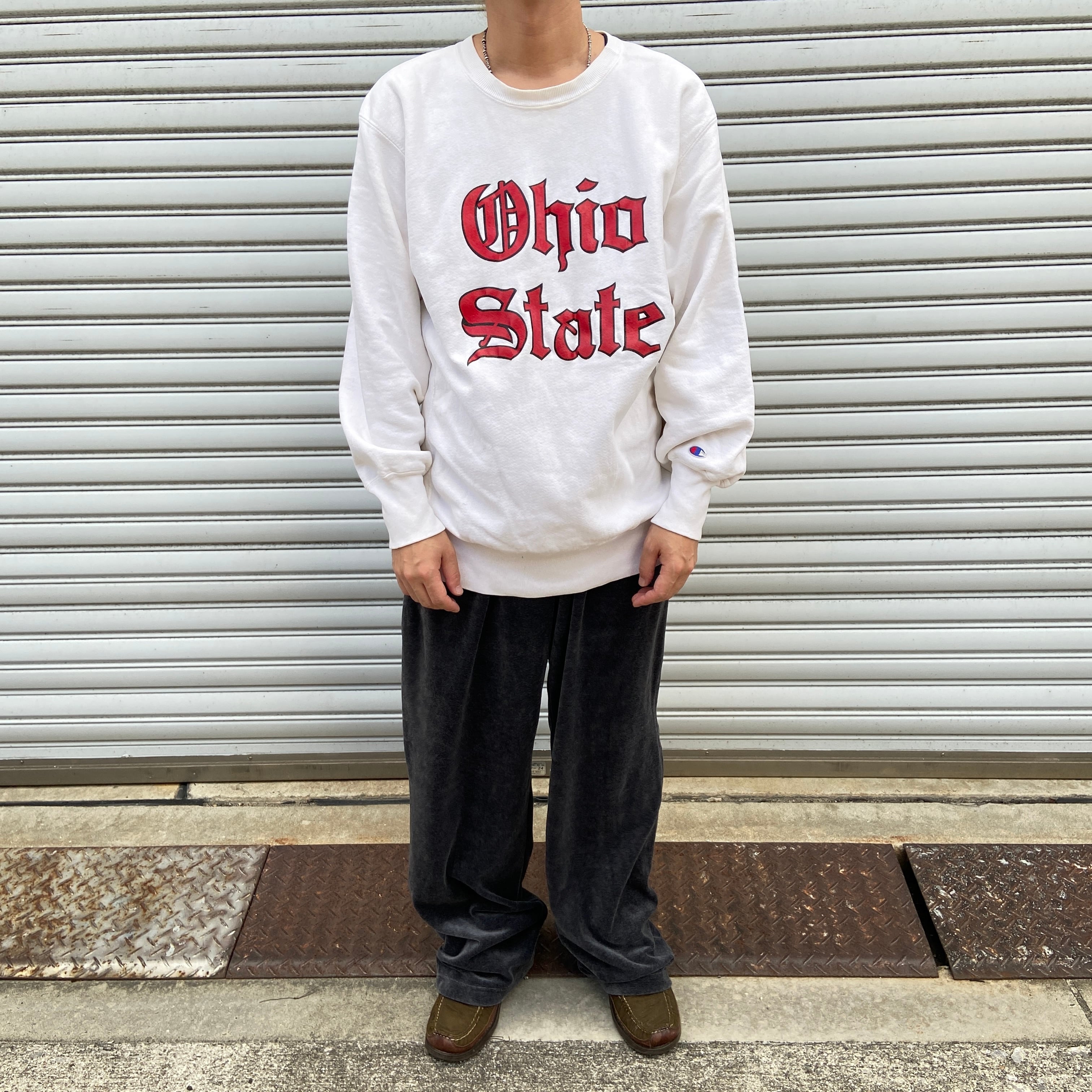 90s Champion OHIO STATE リバースウィーブ USA製 白 | 古着屋 Uan powered by BASE