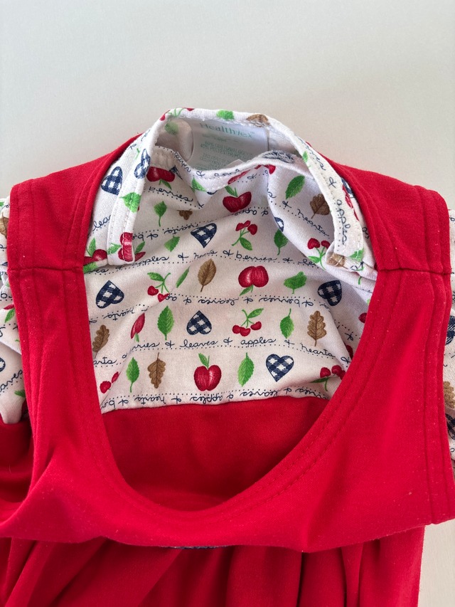 【4-5T相当・vintage 】USA製 Healthtexりんごワンピース