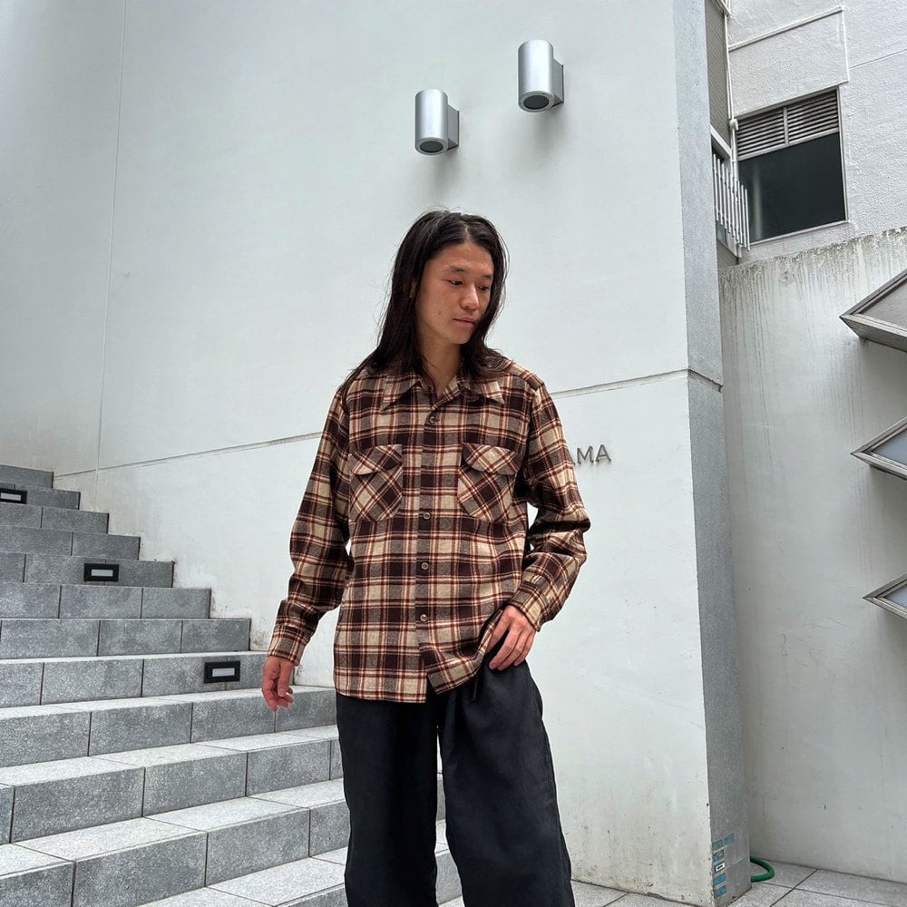 PENDLETON Vintage Loop Collar Wool Shirt [1970s-] Vintage Loop