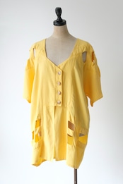 Cut-out yellow tunic Blouse