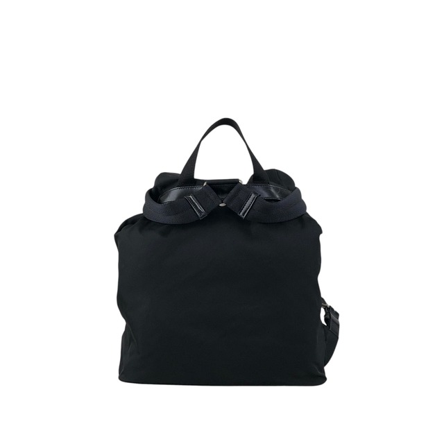 PRADA プラダ バックパック ブラック トライアングルロゴ フロントバックル ナイロン フロントポケット リュック vintage ヴィンテージ オールド 6abvn2