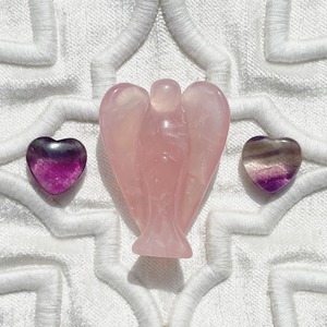 Rose Angel - Fluorite hearts D