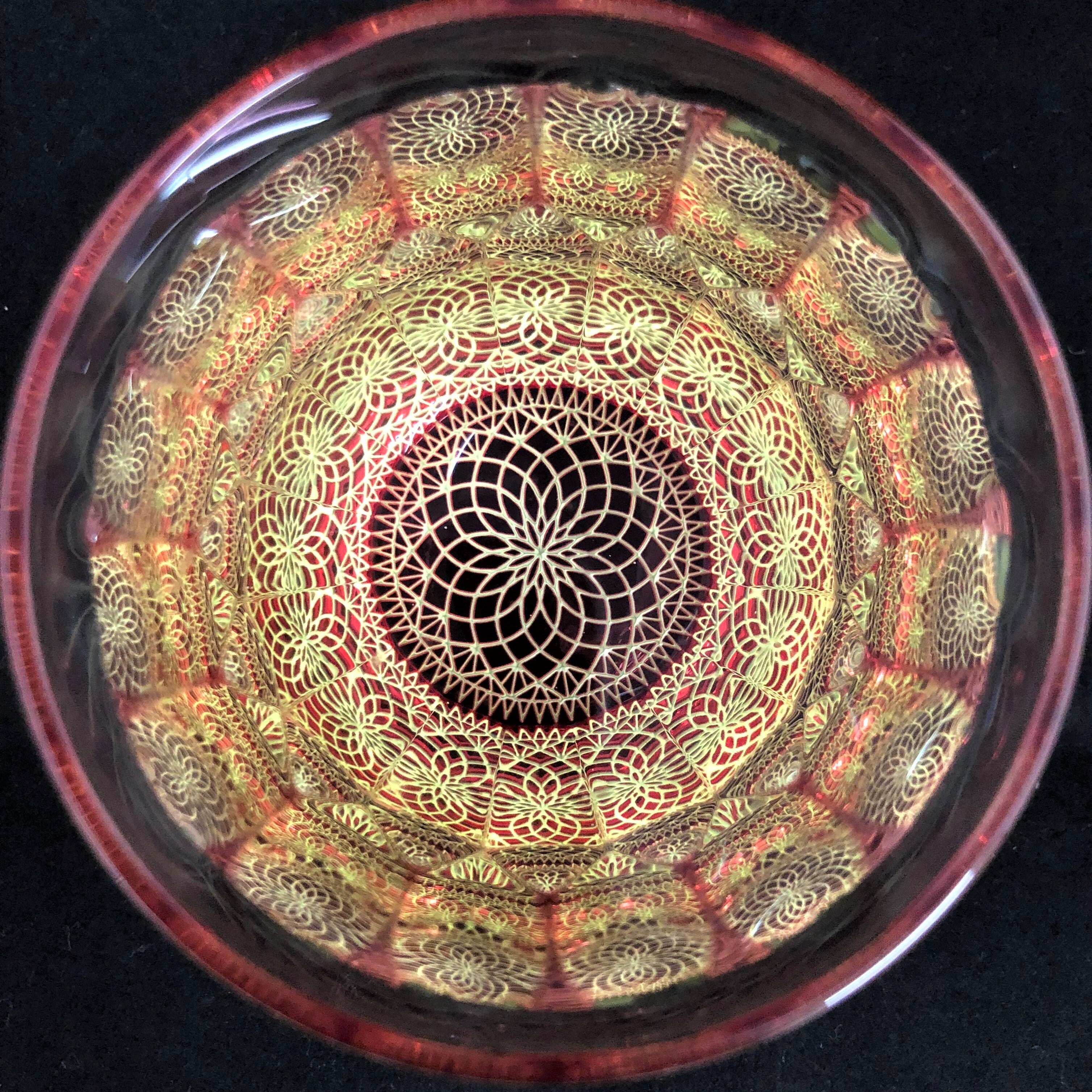 2020年藤巻百貨店賞 受賞作品】太陽の花（金赤×プラセオ）ぐい呑