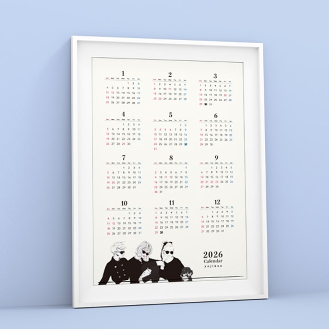 2026年A4サイズカレンダー・“W”