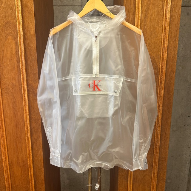 CALVIN KLEIN PVC CLEAR ANORAK PARKA 1990'S OLD~
