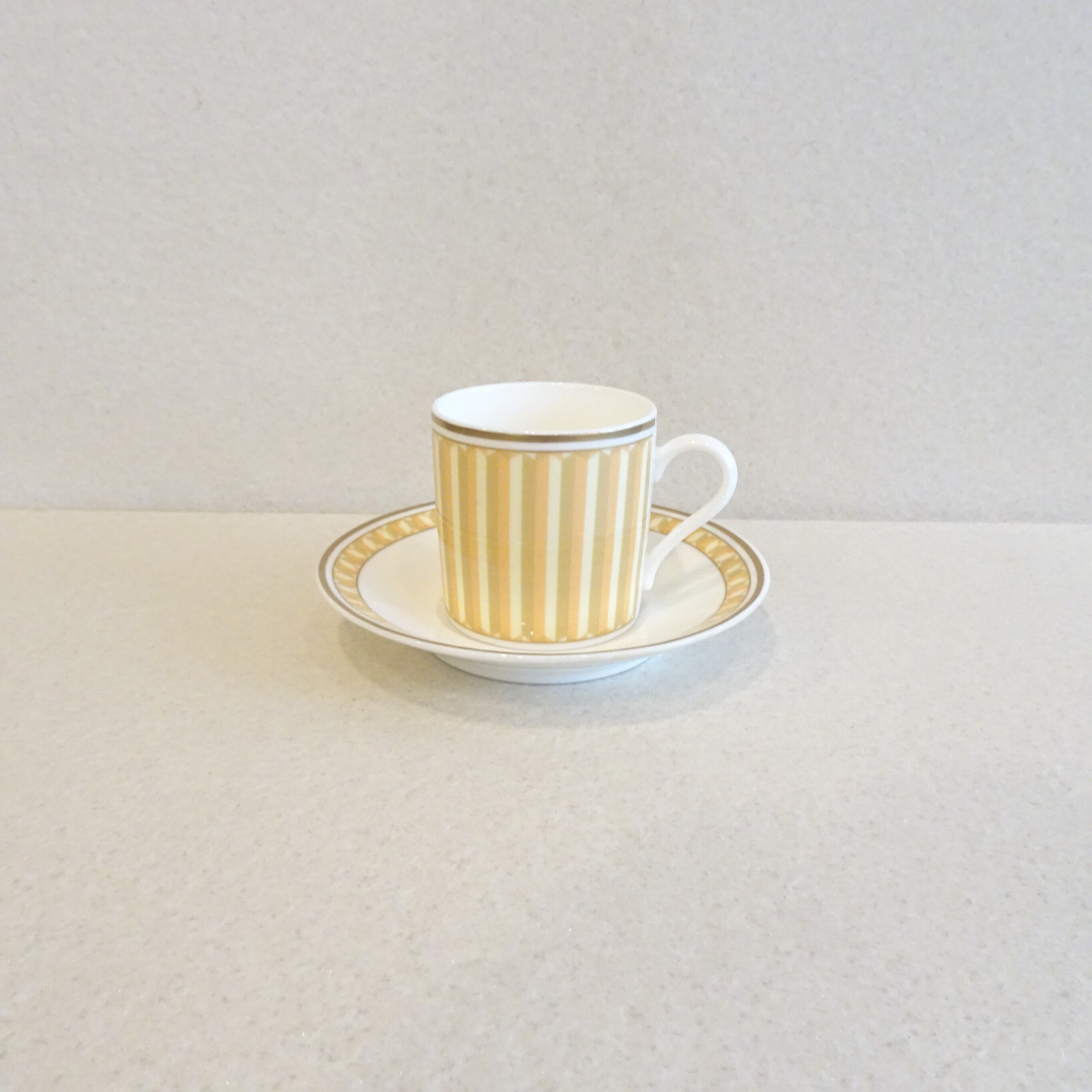 ノリタケ オレンジストライプのカップ&ソーサー