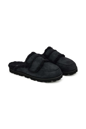 [DEINET] FAUX SHEARLING SLIPPERS IN BLACK 正規品 韓国ブランド 韓国通販 韓国代行 韓国ファッション デイネット ダイニット 日本 店舗