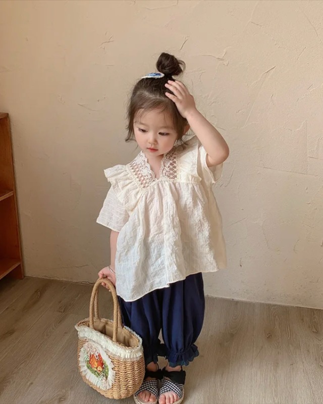 レースのシフォンブラウス