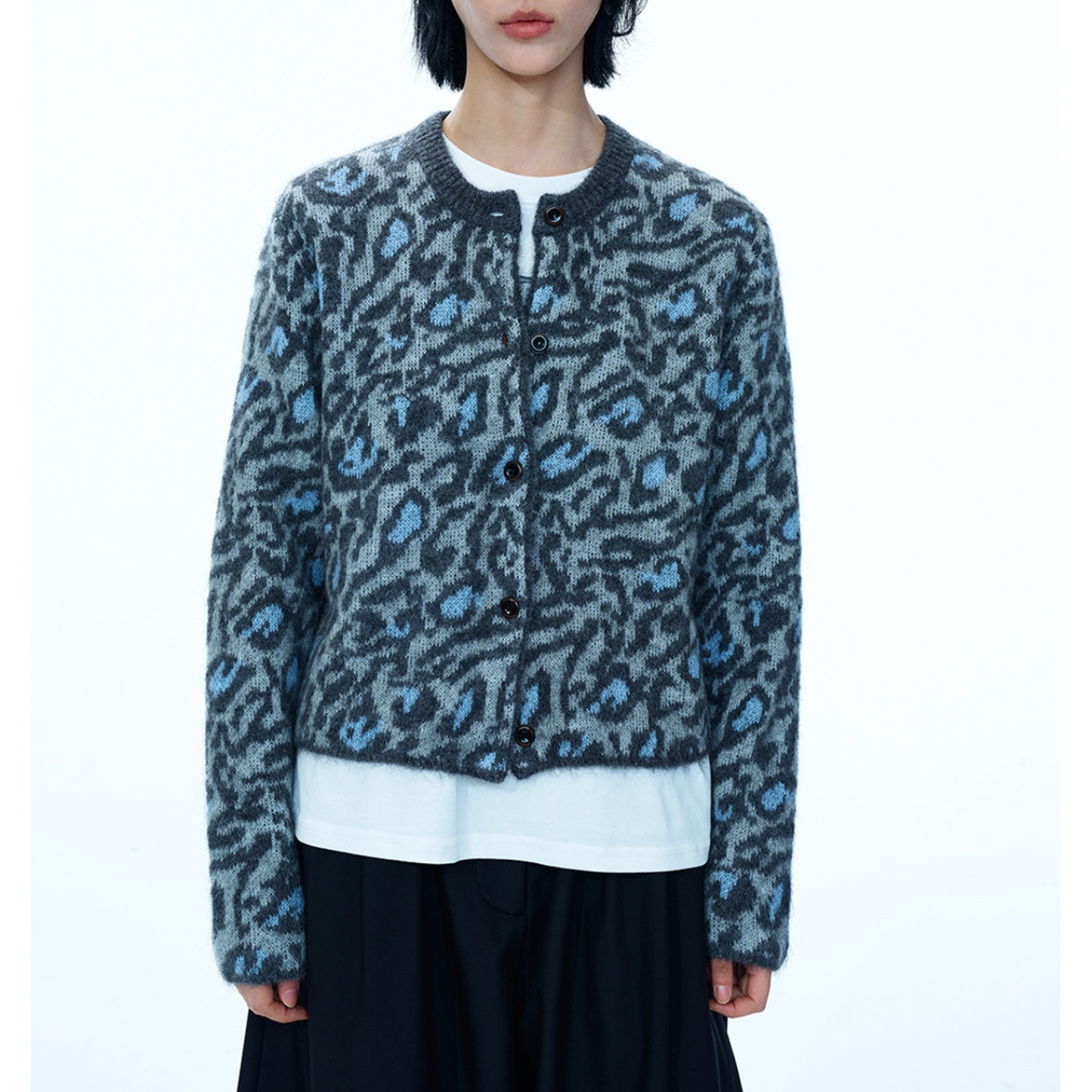 Jacquard Knit Cardigan T3937