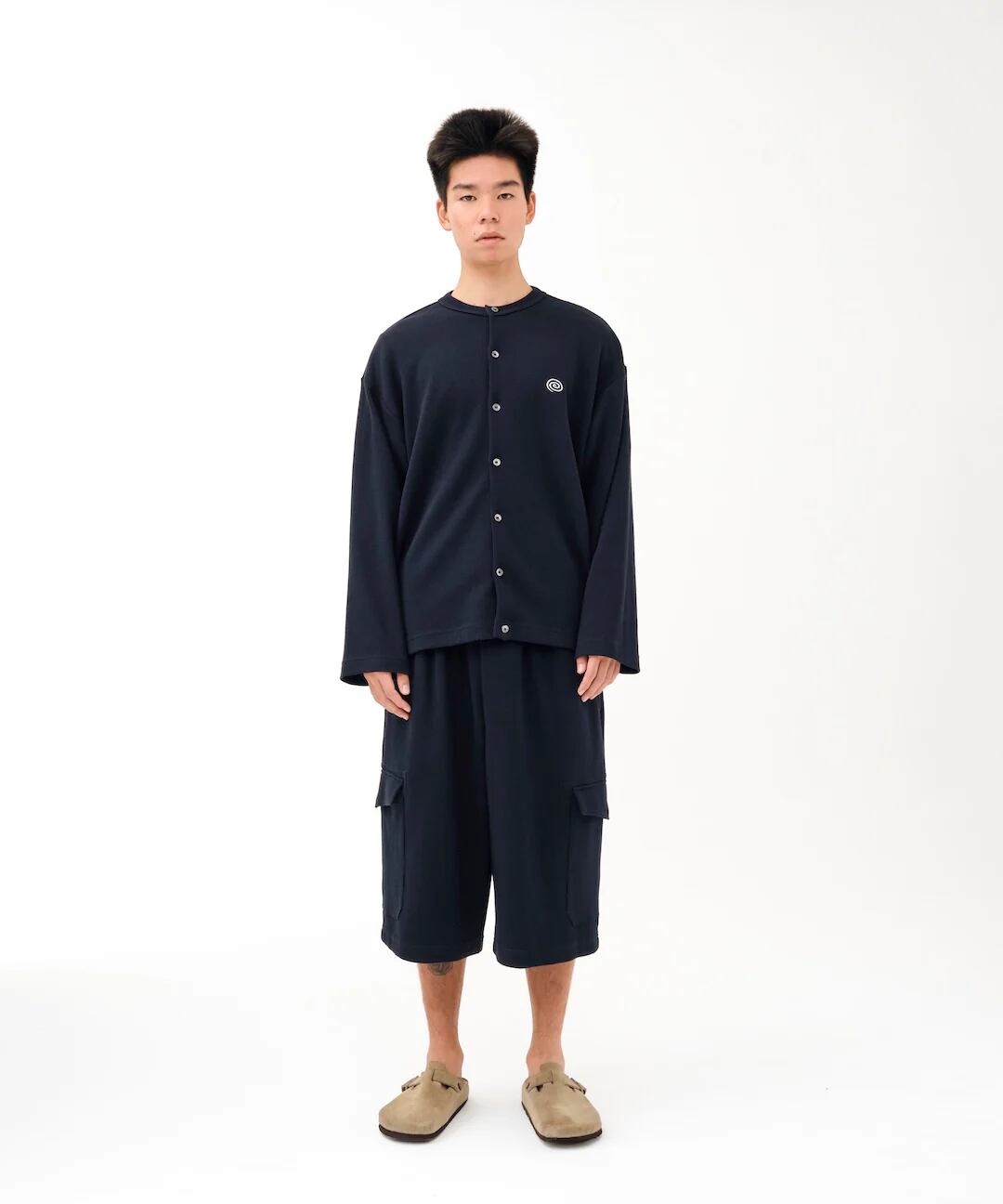 SOL Waffle Cargo Shorts (NAVY) | SO SHOP & HOSTEL NAKAMEGURO