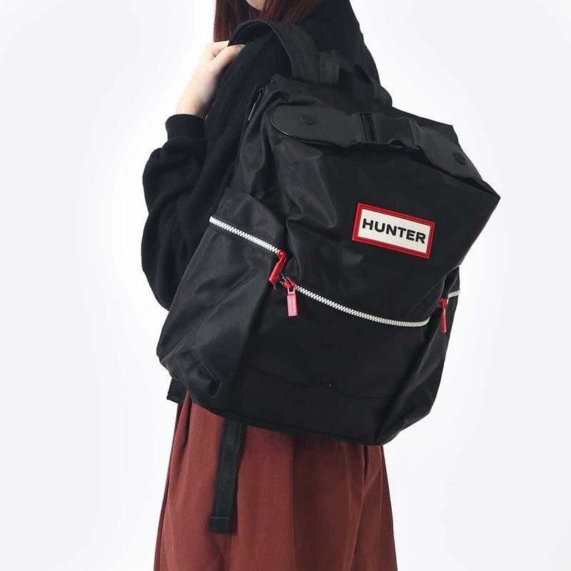 ハンター HUNTER リュック メンズ レディース バックパック オリジナル ミディアム トップクリップ ナイロン ロゴ ラバーパッチ UBB6017ACD