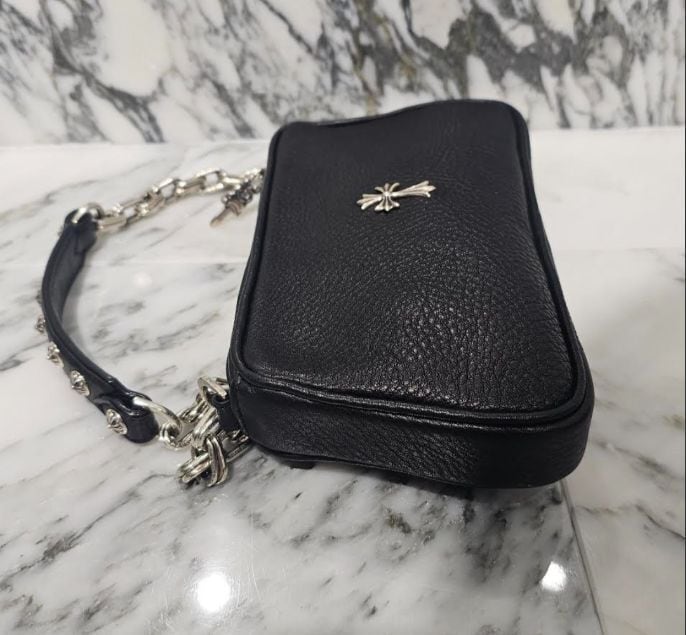 クロムハーツ THE NIGHT セメタリーパッチレザーハンドバッグ メンズ