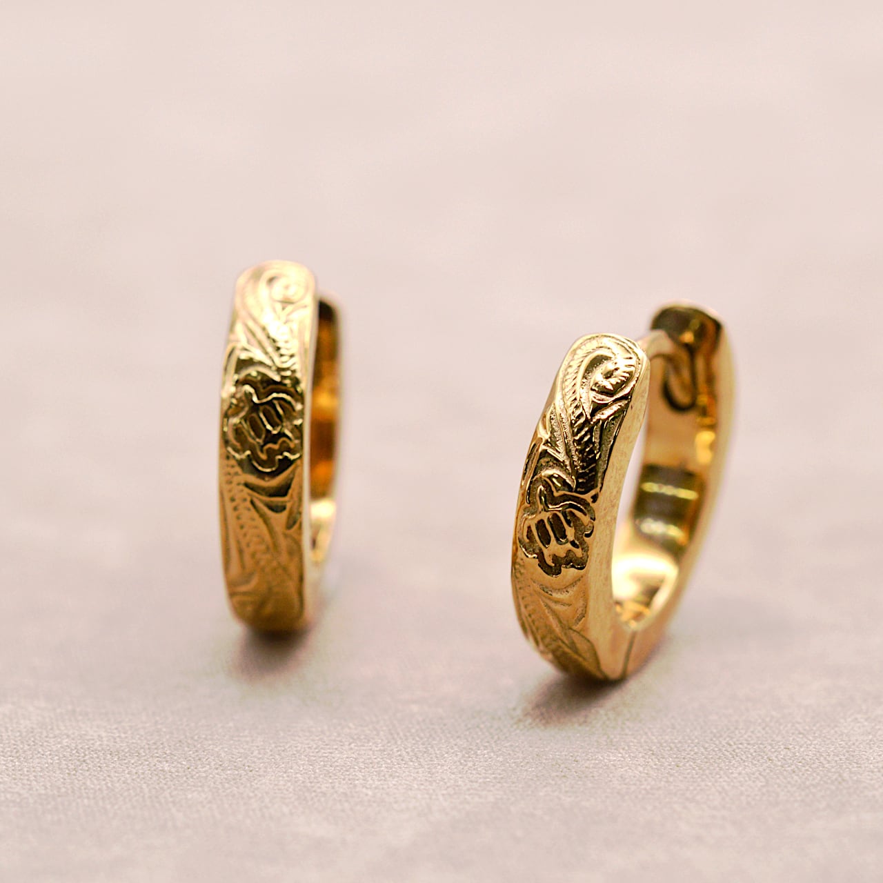 ST ハワイアン ホヌ フープピアス hoop earring