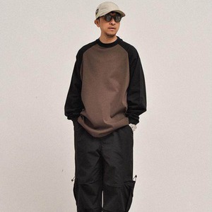 クロスカラー・ラグランスリーブ ロングシャツ A2092