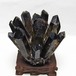 黒水晶 クラスター モリオン 原石 台座付属 一点物 182-8697