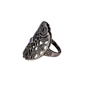 vintage silver amethyst ring