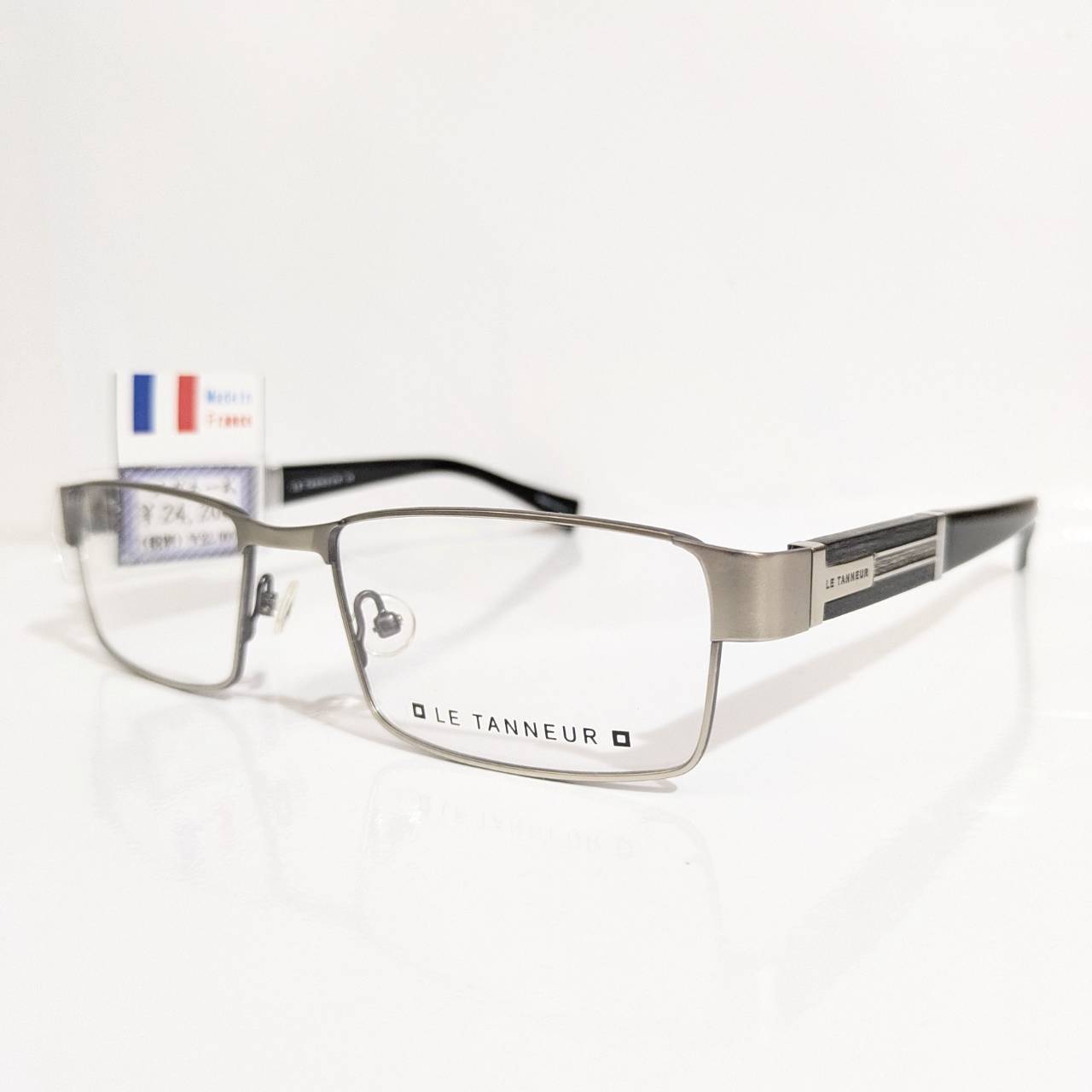 【LE TANNEUR】スクエアメタルフレーム マットシルバー