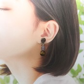 大人女子にも大人気！ブラウンパール ニュアンスカラー ピアス＆イヤリング