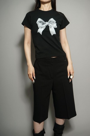 RIBBON PT T-SHIRT  (BLACK) 2402-42-112