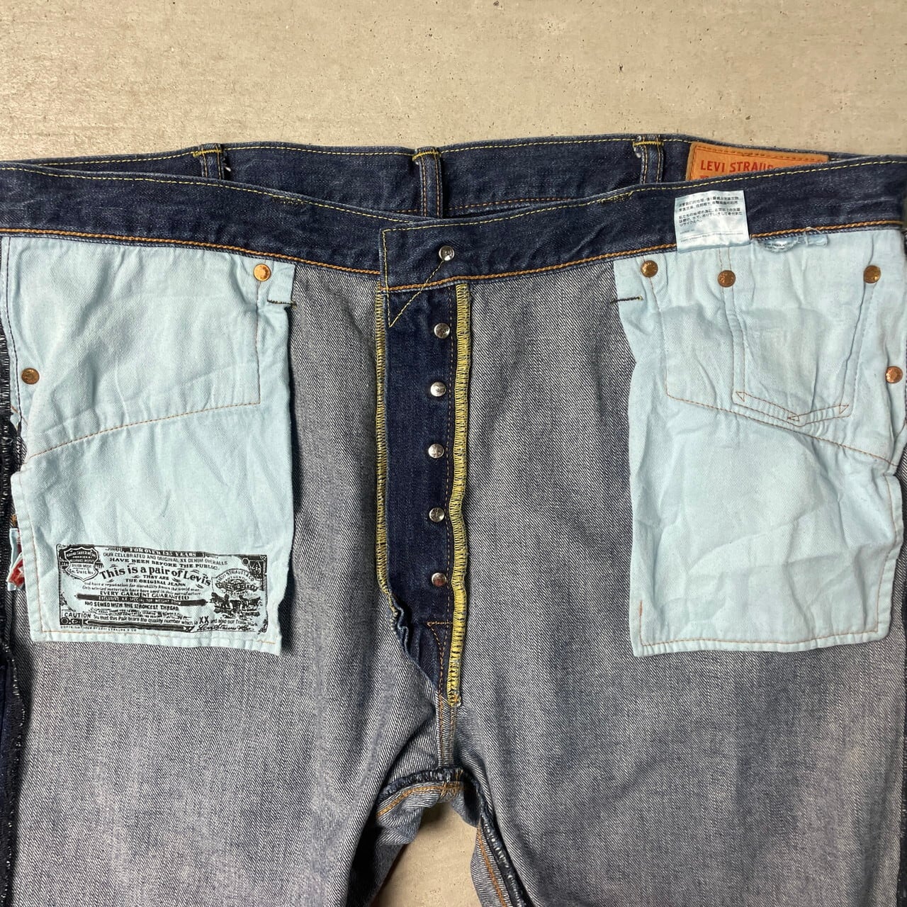 00年代 Levi's リーバイス 501 復刻 黒カンヌキ ストレート デニム