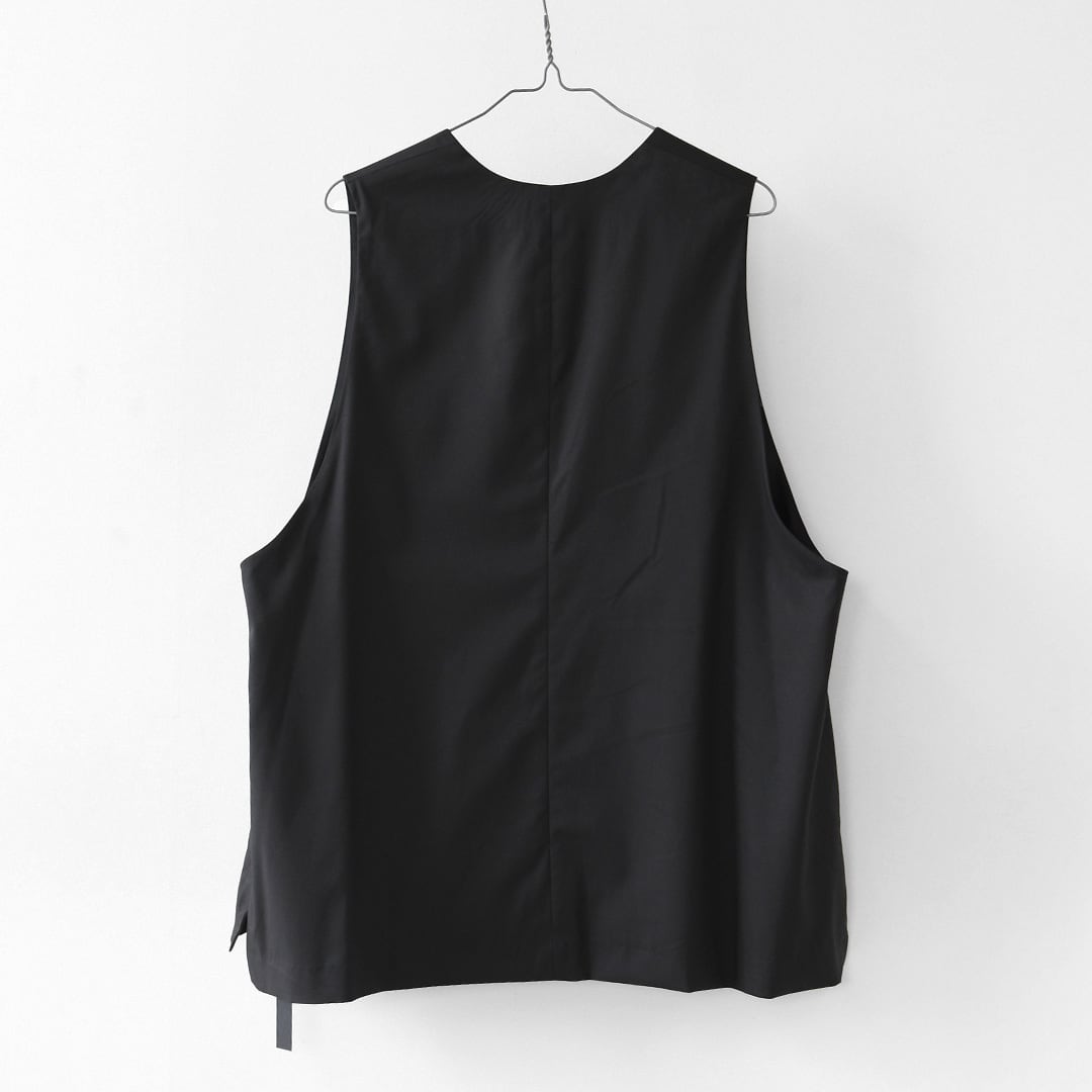 mizuiro ind [ミズイロ インド] deep V neck wide vest [3-230144