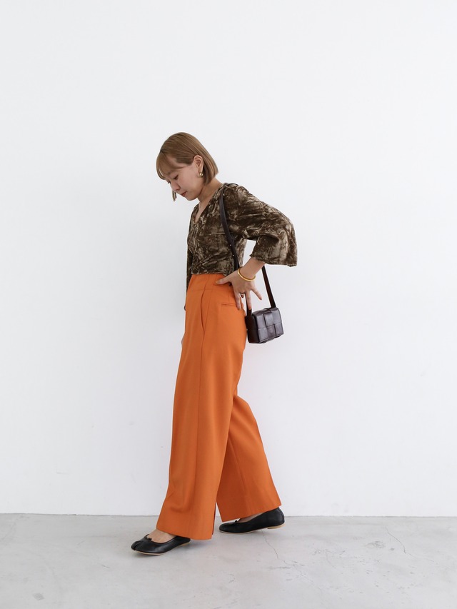 back slit slacks（dark orange）