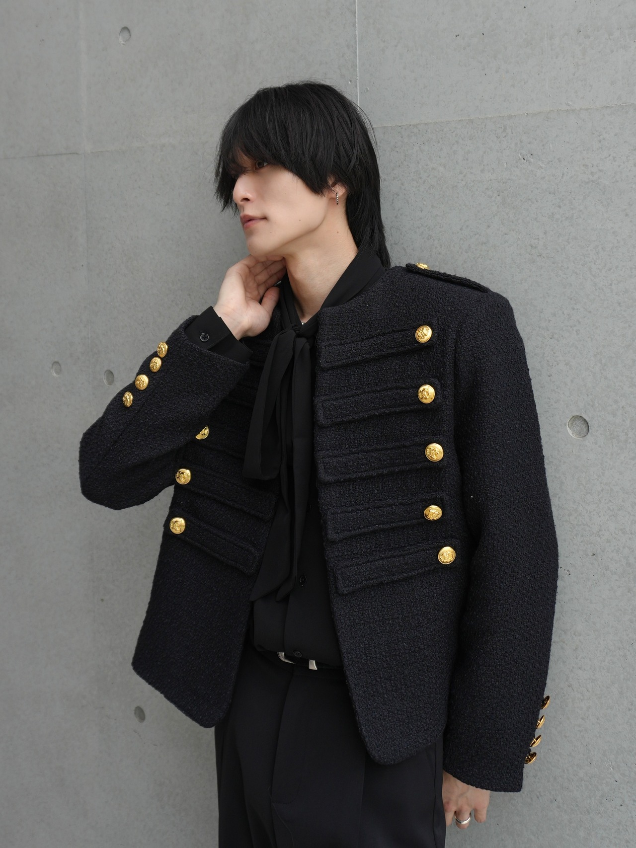 ALUDE SELECT】design tweed jacket（2 color） | 【ALUDE】韓国メンズ 