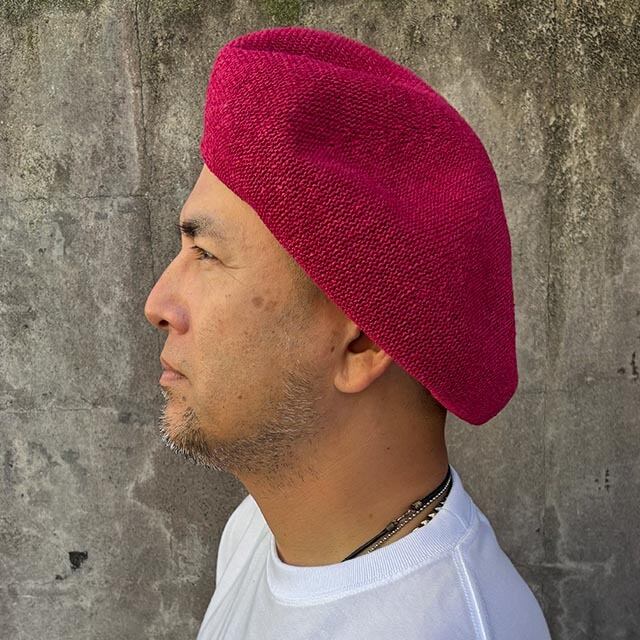 SUMMER BERET (サーモニット・ベレー帽）WINE RED | NEVERTRUST