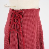 社交ダンス 衣装 スタンダード スカート レッスンウェア 練習着 オールシーズン LA FORET 赤 レッド系 ホワイト系 白 ドット 水玉 社交ダンス衣装 ダンススカート 練習用 スカート Lサイズ ファスナー付き ポリエステル素材 水玉模様 フレアスカート カジュアルスタイル おしゃれ 衣装 ルック ダンスレッスン 着心地良い おすすめ