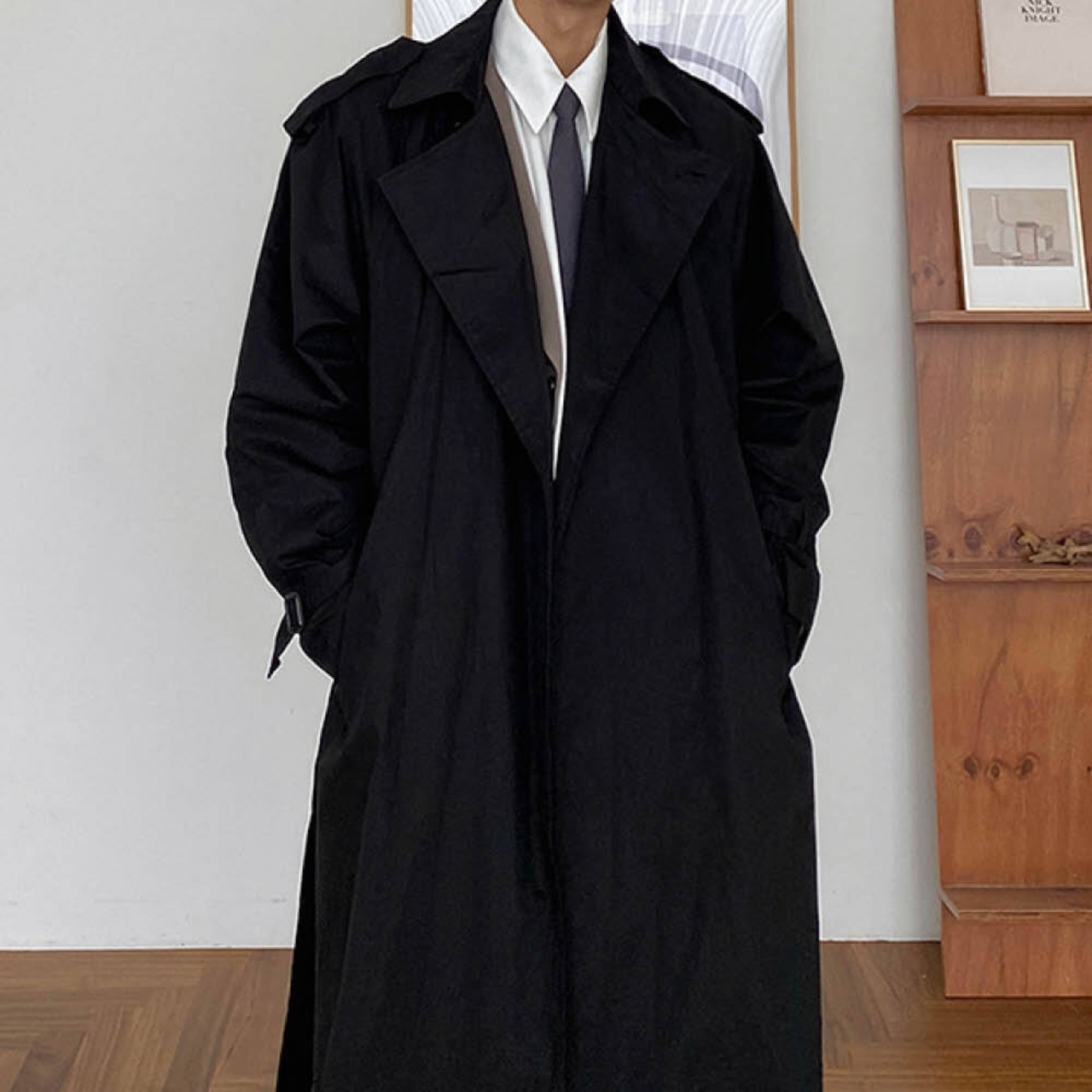 ルーズ袖ベルトコート　MT0080026