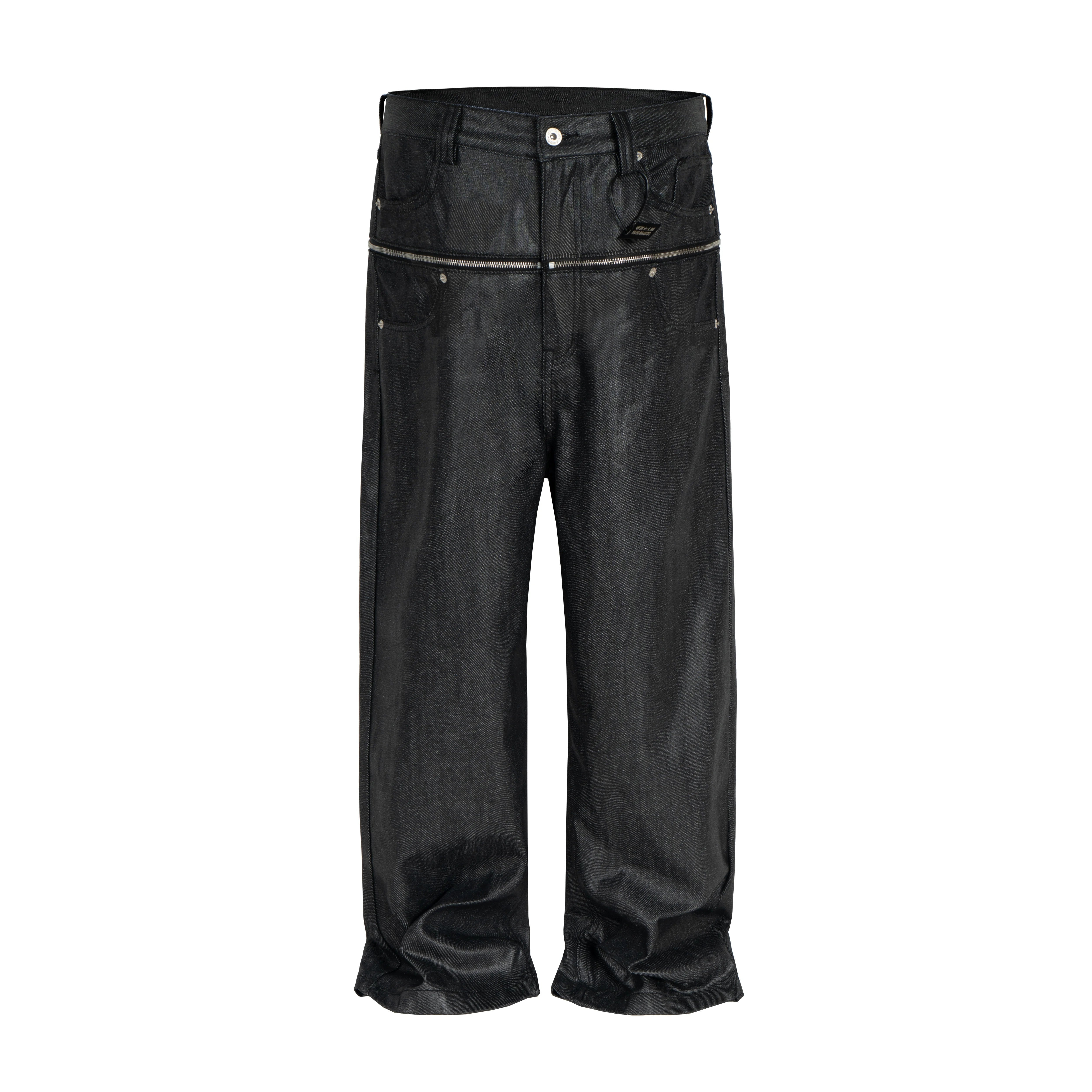 Waxed FLARE DENIM PANTS | PAY ID