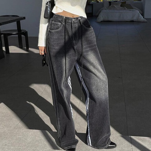 Inside line denim pants 2 colors　V2038