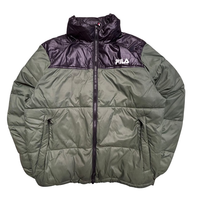 【FILA/フィラ】ダウンジャケット◎バイカラー◎Lサイズ 秋冬物 フード収納可