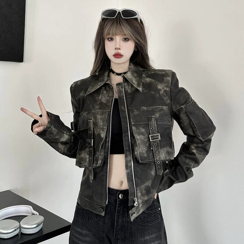 90s 迷彩 N2B ナイロン フライトジャケット 短丈 ボア Tech Y2K