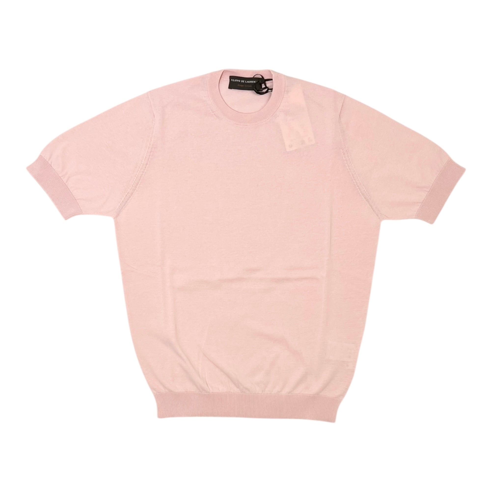 FILIPPO DE LAURENTIIS(フィリッポ デ ローレンティス) crepe cotton short sleeves knit/PINK(320)