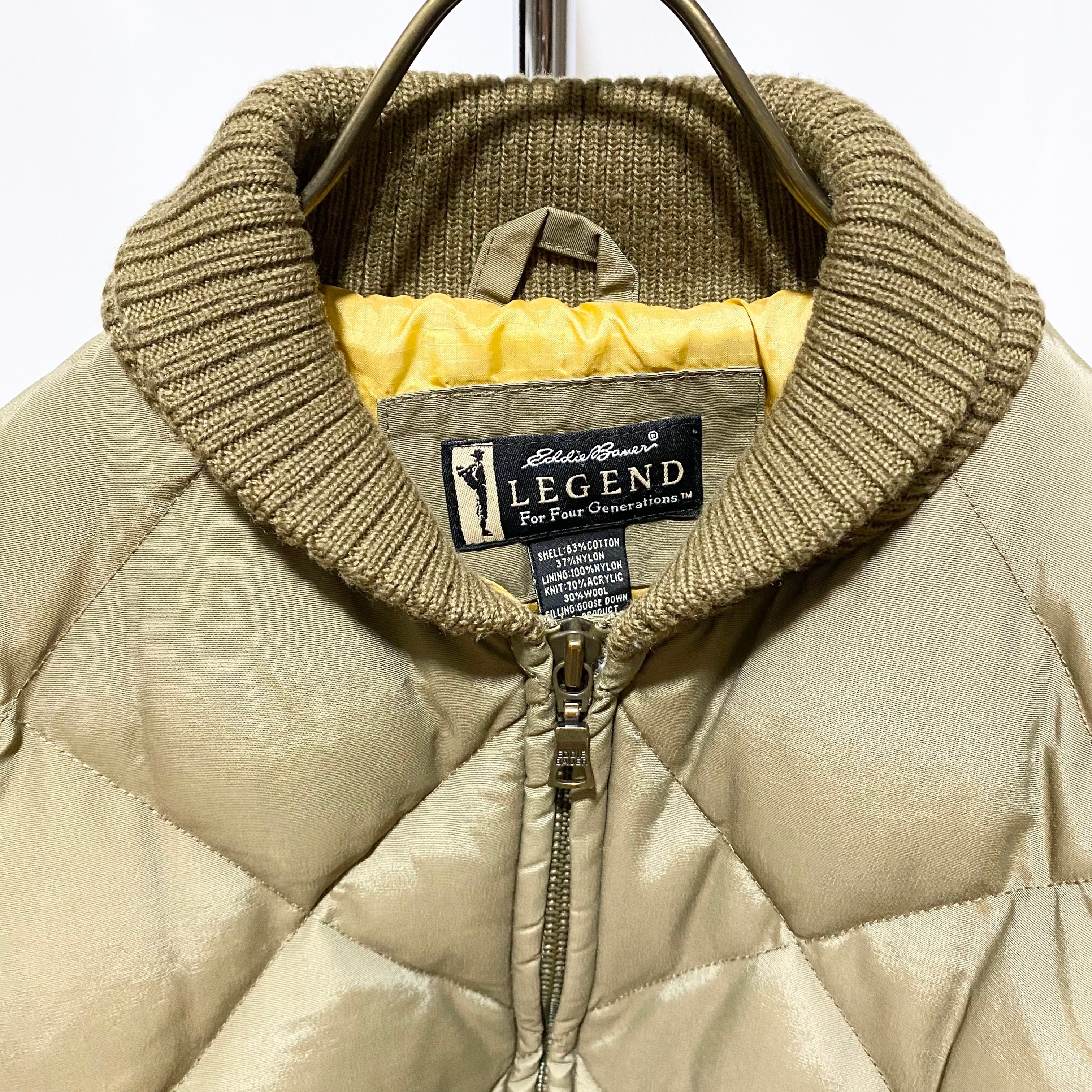 Eddie Bauer Legend Skyliner Down Jacket Khaki 00s 90s | IDLS Online