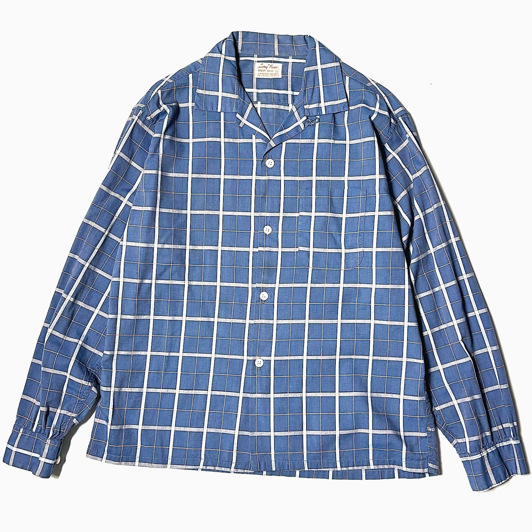 Vintage 50～60's【Long Wear】Open Collar Check Shirt | Antler