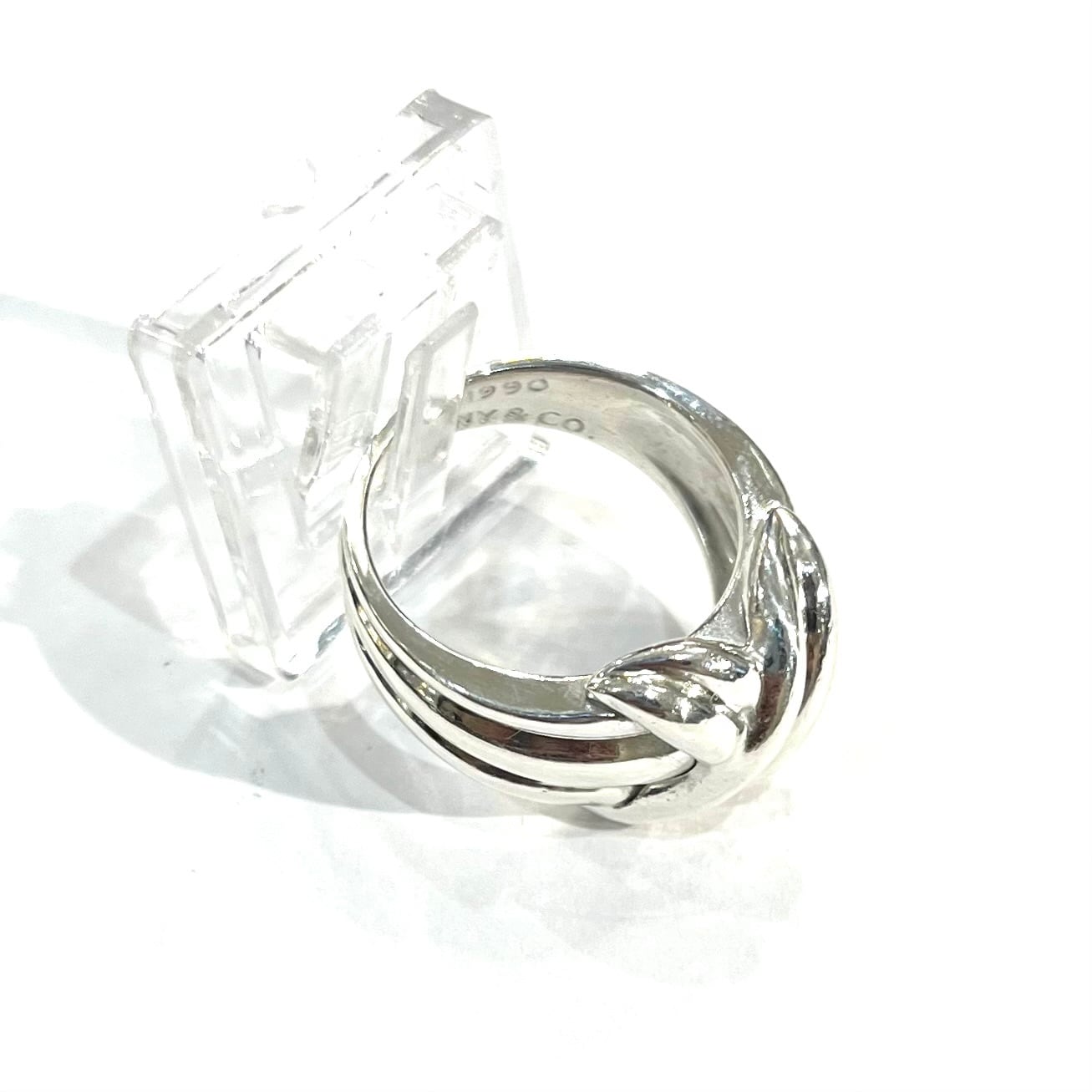 希少【TIFFANY&CO.】【15号】2620 ワイドシグネチャー ワイドリング