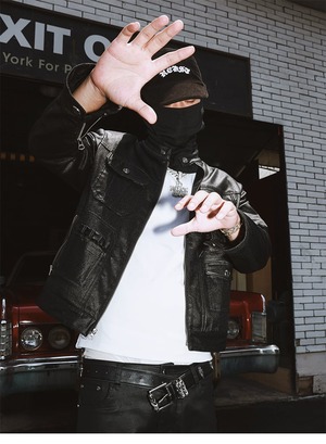 SOUTH  Leather Coating Short Jacket