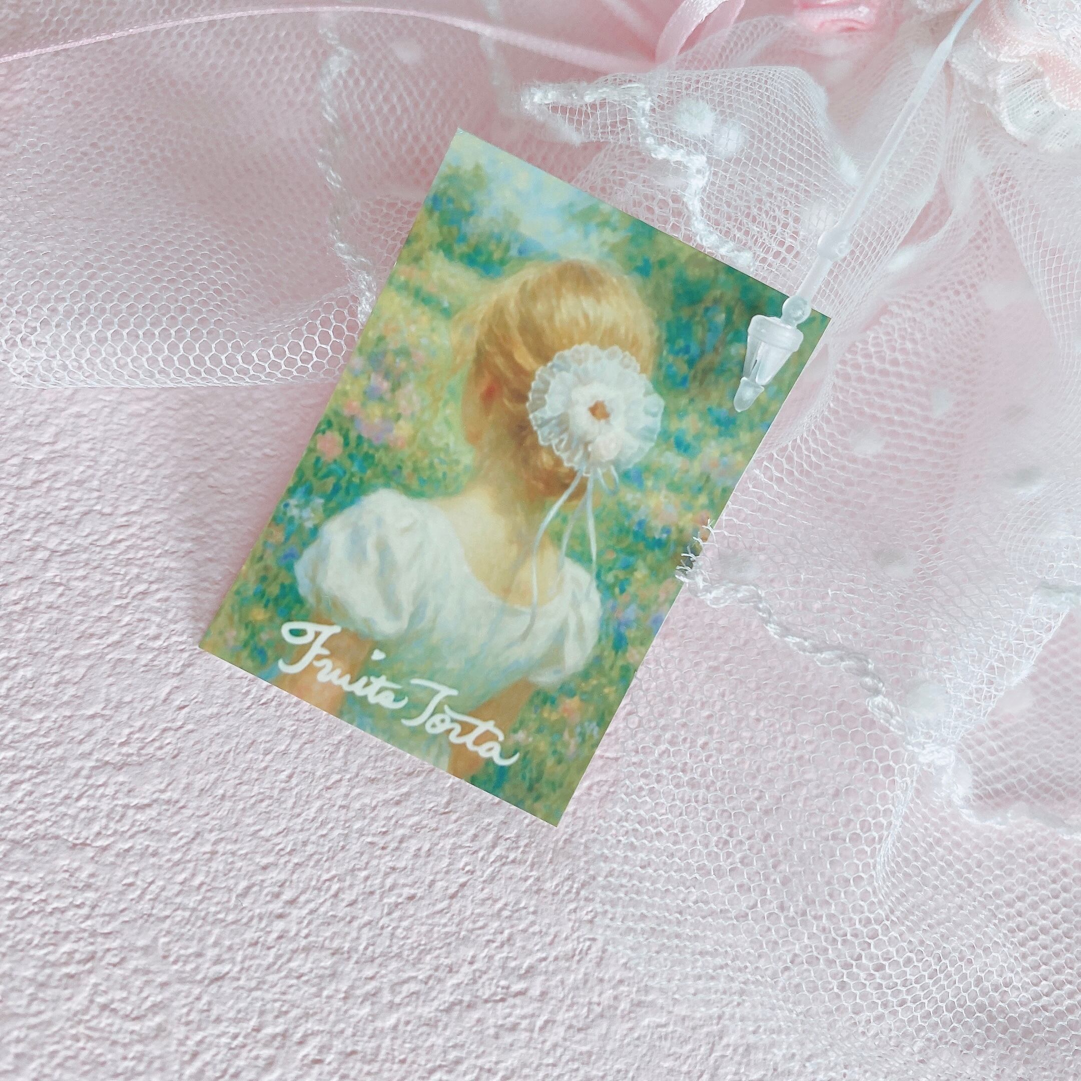 モネ少女　Big シュシュ　ピンクとグレー