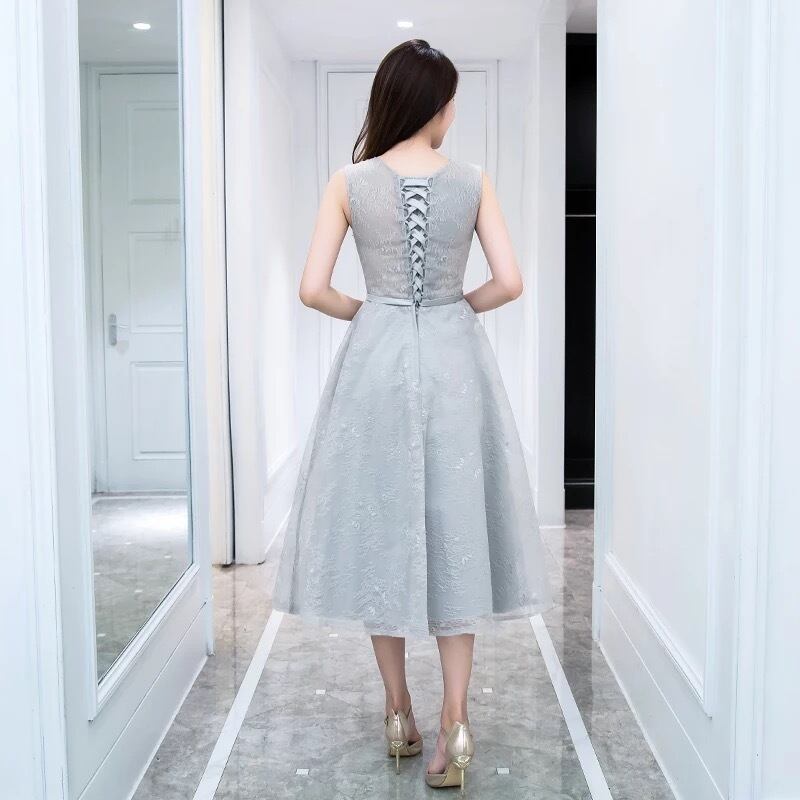 シルバー グレー ワンピース ドレス No Pd011 She Is シーイズ パーティードレス フェミニンカジュアル ファッション ブランド 通販