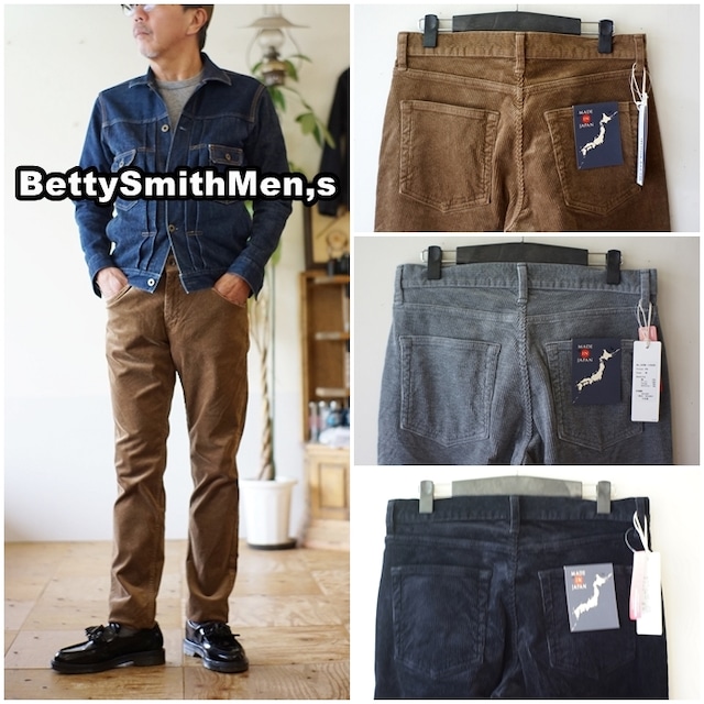 BettySmith ベティスミス メンズ　 テーパードコーデュロイパンツ BSM-139SK　コール天　