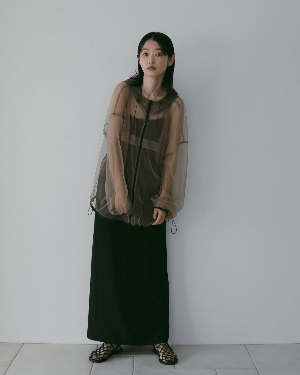 anuke 】Georgette Pencil Skirt | valance 福井｜レディース セレクト