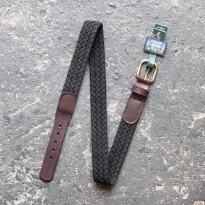 thomas bates＜トーマスベイツ＞orlando braided cotton leather tab belt