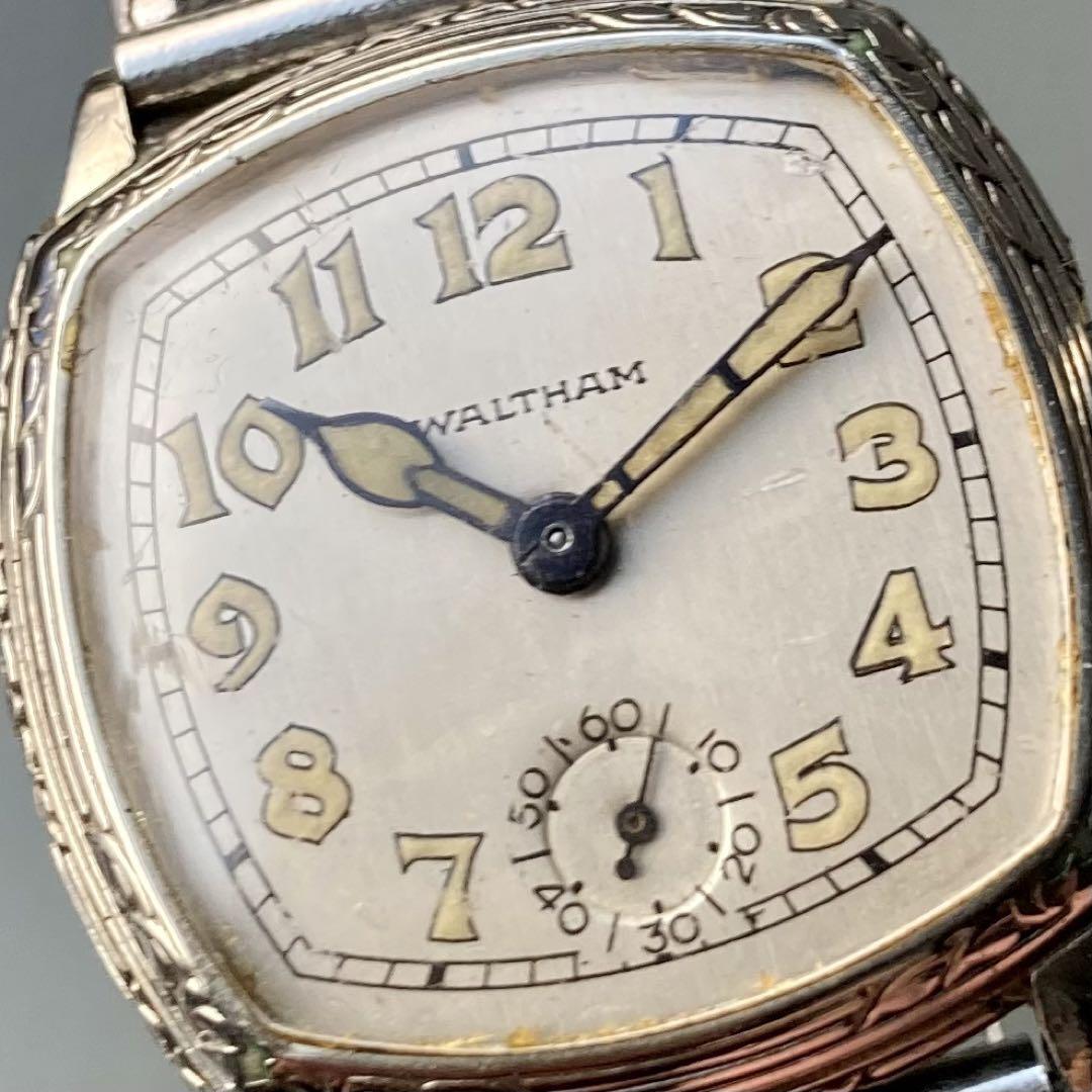 動作品】ウォルサム アンティーク 腕時計 デコ 1932年 手巻き メンズ