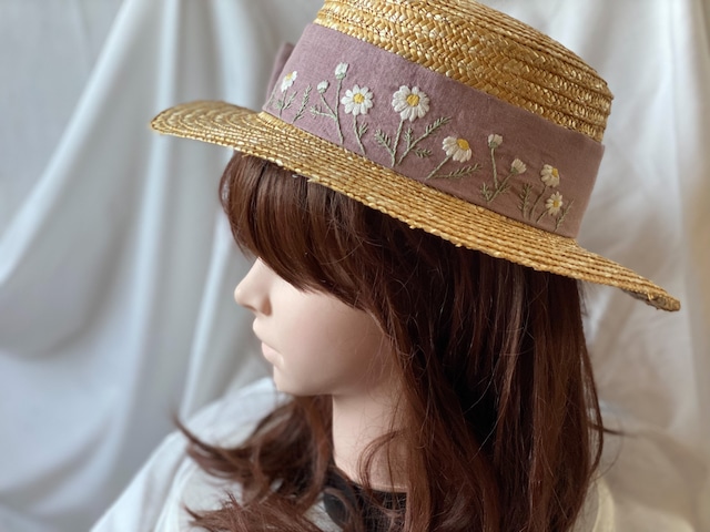 森のお嬢さんのカンカン帽《カモミール》（ピンク）  | from closet