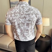 slim print shirt tops 00293