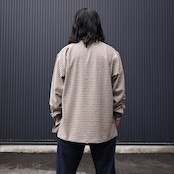 INTÉRIM / TRICOLOR CHECK GINGHAM DEADSTOCK SQUARE REGULAR SHIRTS
