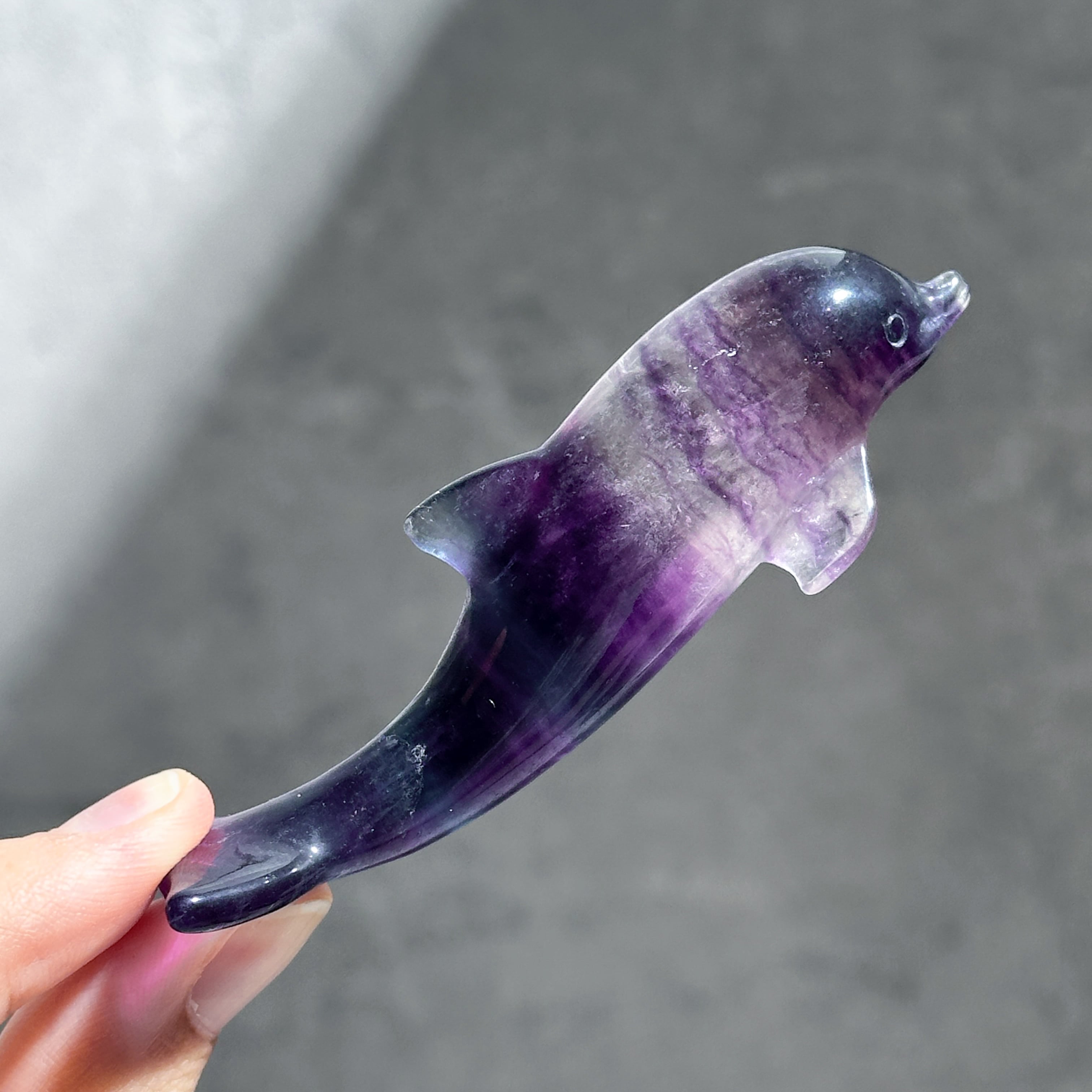 レインボーフローライト イルカ45◇ Fluorite ◇天然石